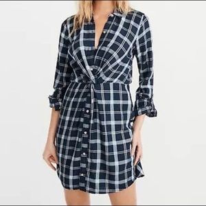 Abercrombie & Fitch Blue flannel shirt dress